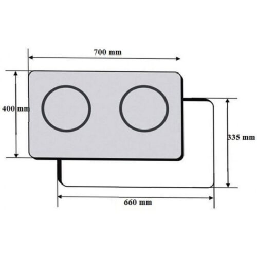 Kích thước bếp Từ Giovani G – 270TC