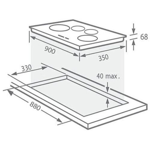 Kích thước bếp Từ Giovani G – 490TS