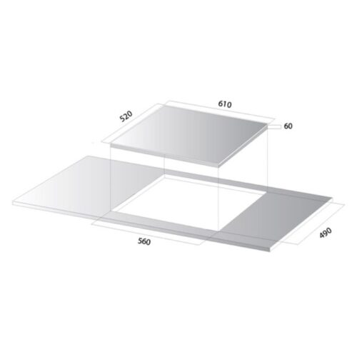 Kích thước bếp từ Kocher DI-866GE