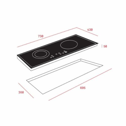 Kích thước Bếp từ Teka IR 721 SR