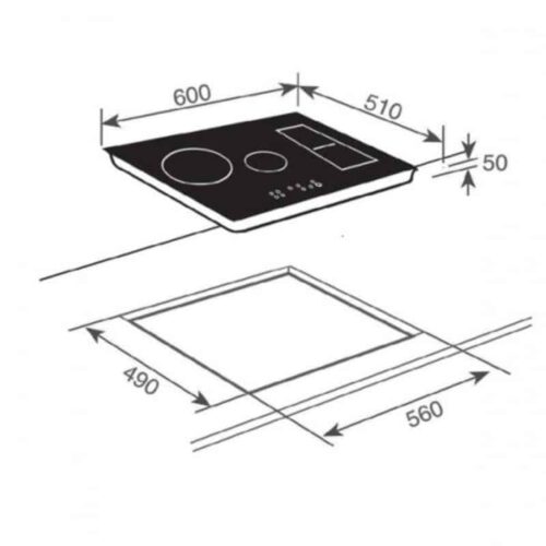 Kích thước của Bếp Từ TEKA IRF 641