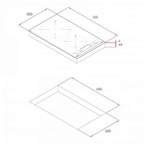 Kích thước của Bếp từ Teka IZC 32310 MSP BK