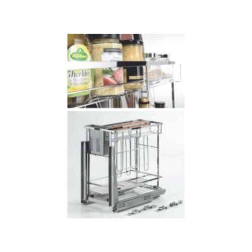 Giá dao thớt chai lọ inox 201, nan dẹt Faster MF300SD