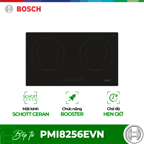 Bếp từ Bosch 2 vùng nấu PMI8256EVN lắp âm